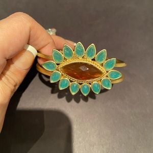 Gemstone floral bracelet